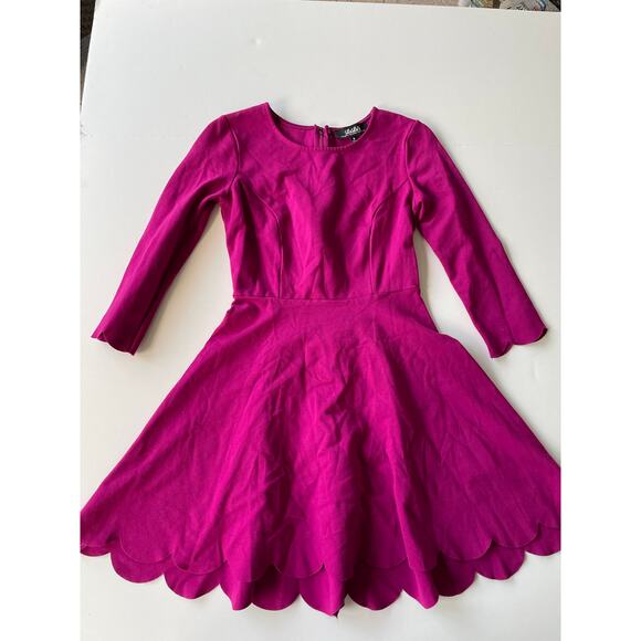 Lulus Cumulonimbus Clouds Magenta Skater Dress Size Small - Picture 2 of 10